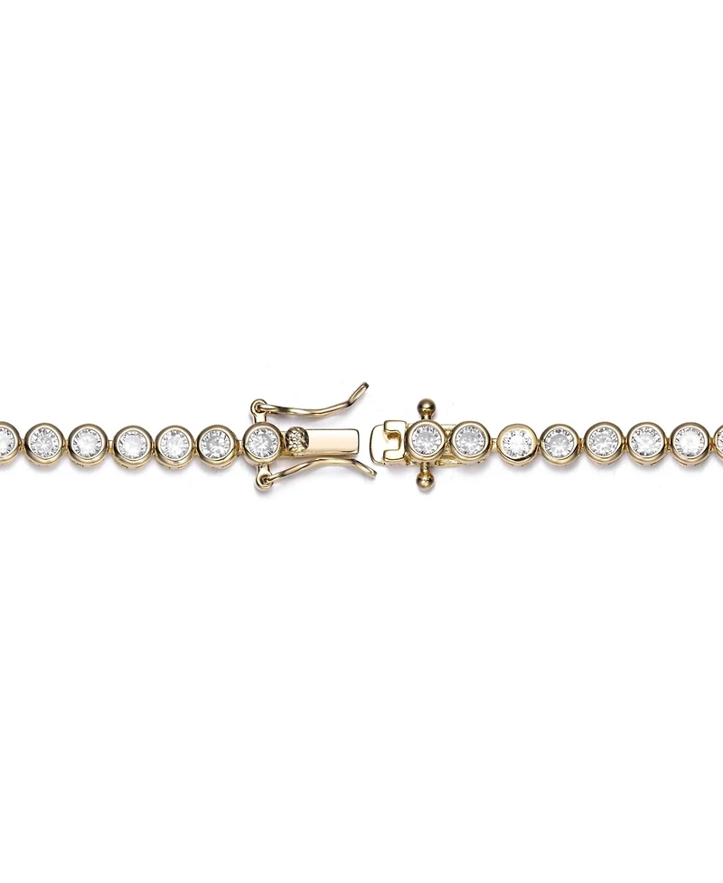 Rachel Glauber Cubic Zirconia Round Bezel 3mm Set Plating Options Bracelet
