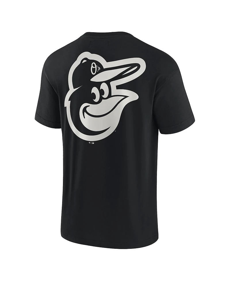 Men's and Women's Fanatics Signature Black Baltimore Orioles Super Soft Short Sleeve T-shirt
