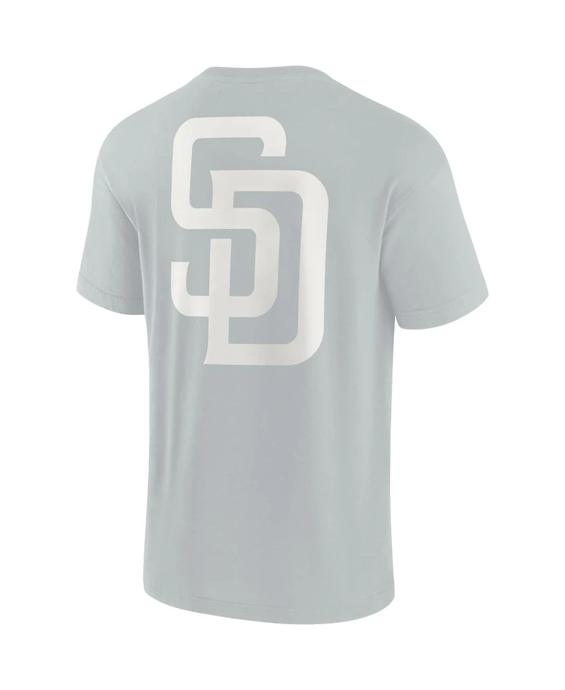 Men's and Women's Fanatics Signature Gray San Diego Padres Super Soft Short Sleeve T-shirt