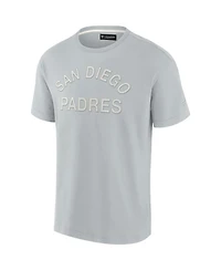 Men's and Women's Fanatics Signature Gray San Diego Padres Super Soft Short Sleeve T-shirt