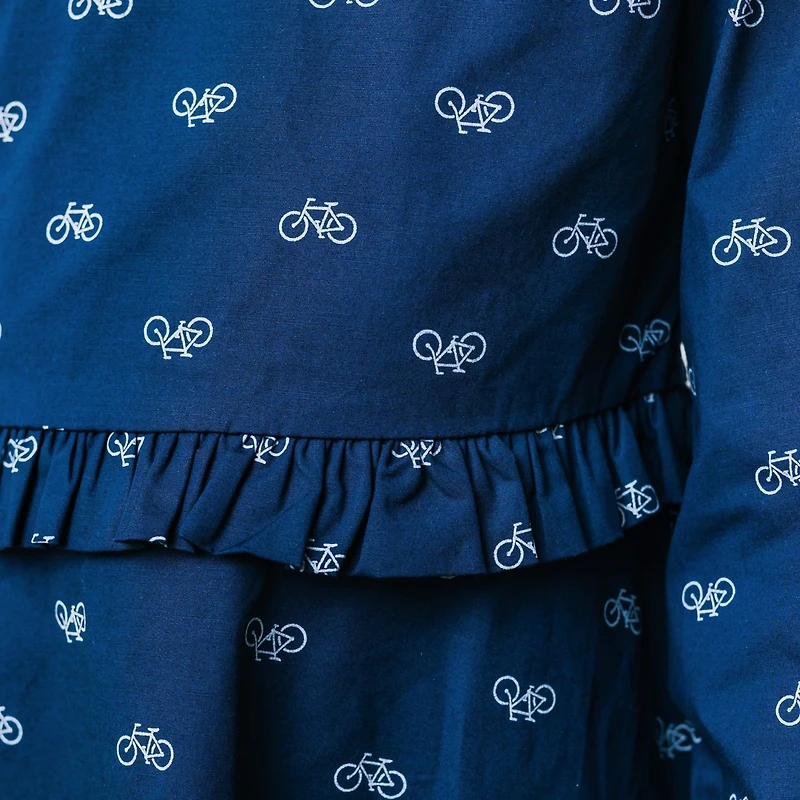 Hope & Henry Big Girls Long Sleeve Ruffle Waist Dress