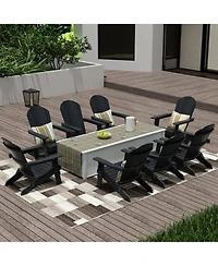 WestinTrends 8-Piece Outdoor Patio All-weather Folding Adirondack Chair