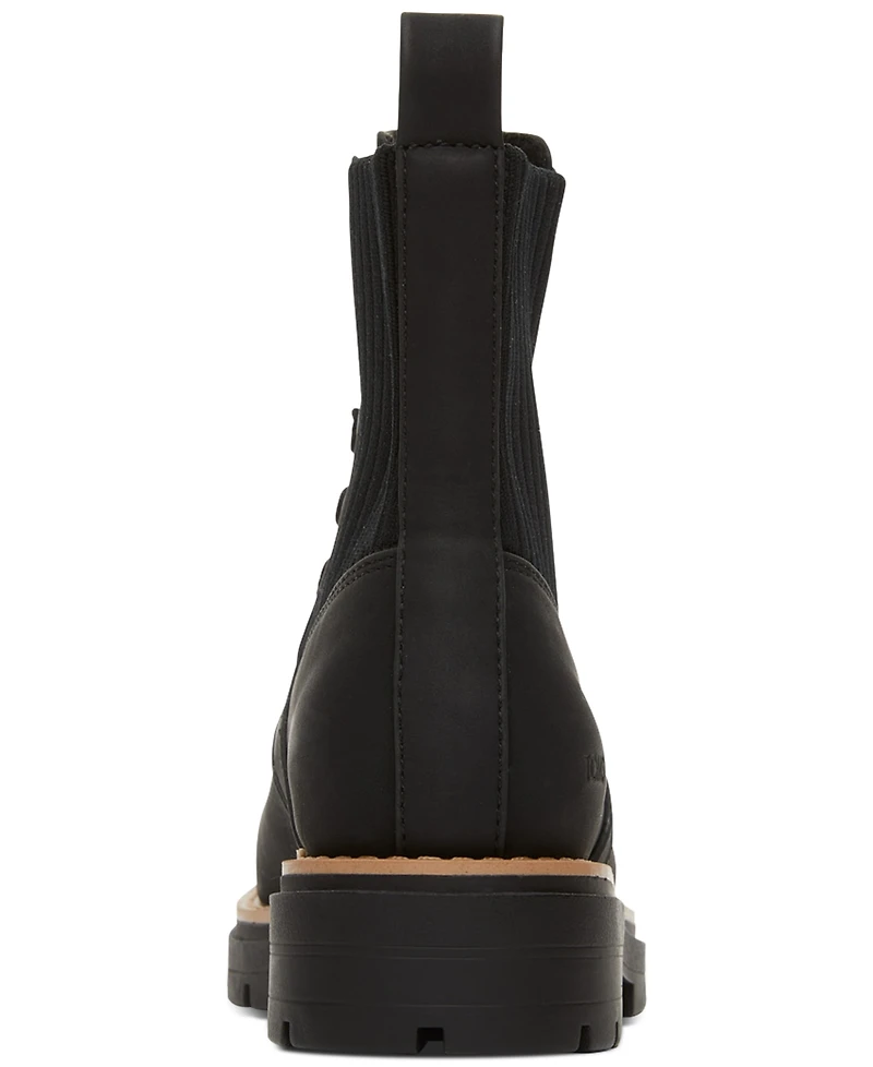Toms Women's Ionie Lace-Up Lug Sole Combat Boots