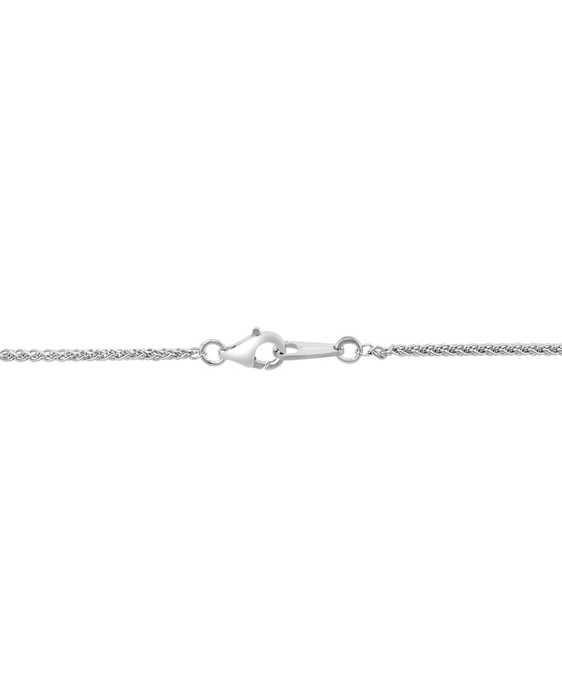 Effy Diamond Double Circle 18" Pendant Necklace (1/10 ct. t.w.) in Sterling Silver