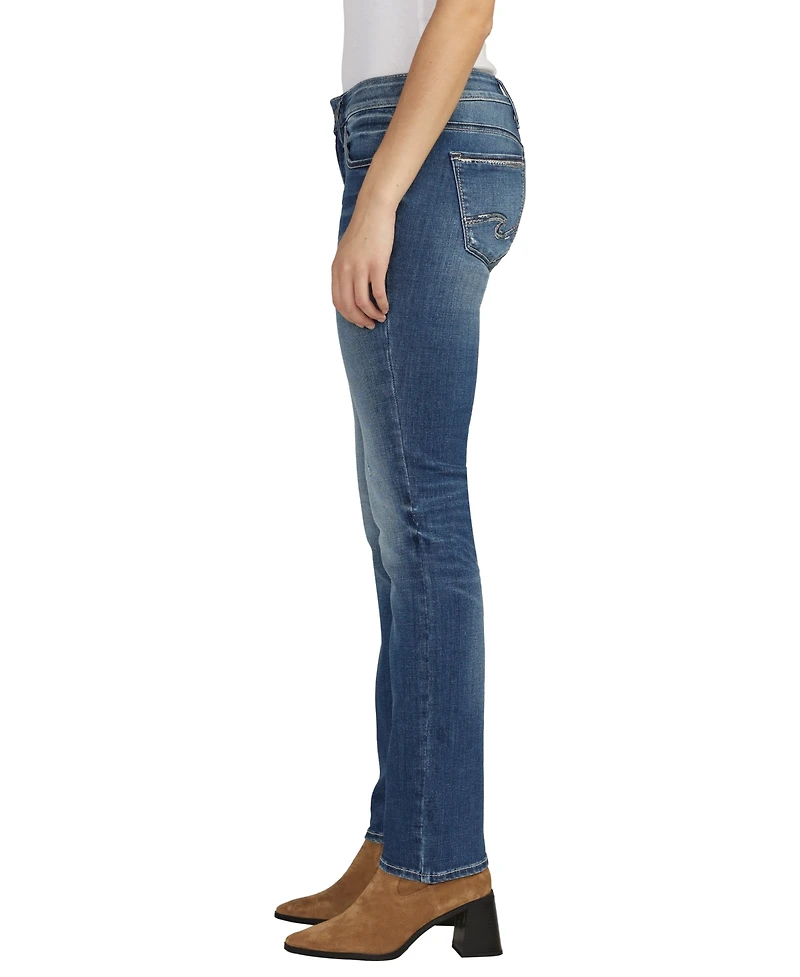 Silver Jeans Co. Women's Suki Mid Rise Straight Leg