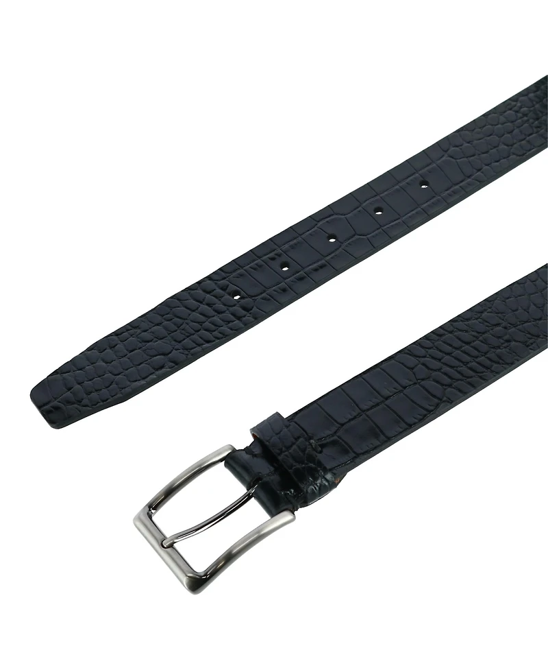 Trafalgar Men's Matisse 35mm Mock Croc Leather Belt