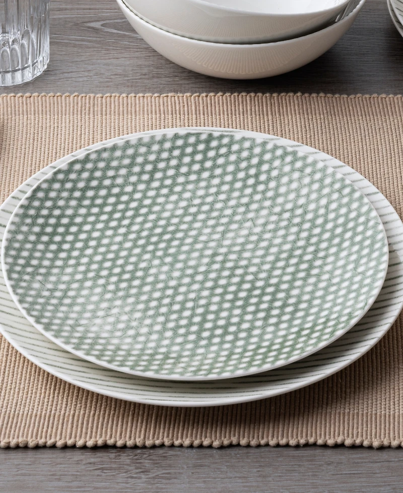 Noritake Hammock Dots Coupe Salad Plates, Set of 4