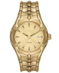 Diesel Men's Vert Quartz Three Hand Date Gold-Tone Stainless Steel Watch 44mm