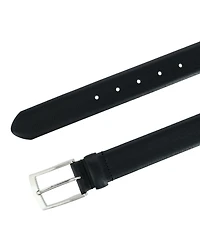 Trafalgar Men's Gregorio 35mm Herringbone Embossed Feather Edged Leather Belt