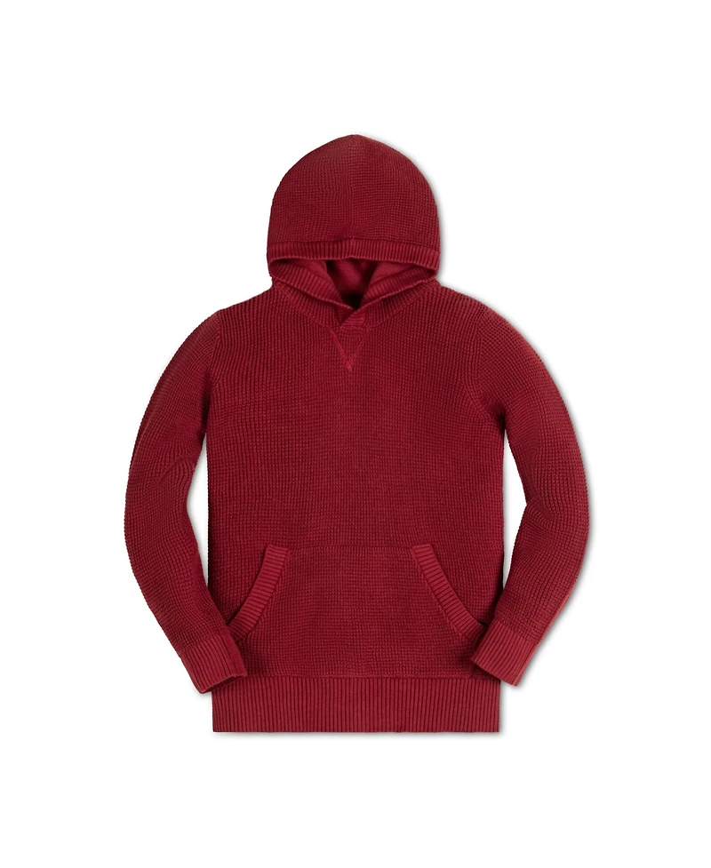 Hope & Henry Baby Boys Long Sleeve Hooded Henley Sweater