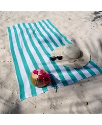 Cali Cabana Striped Beach Towels (4 Pack), 30x60 in., Color Options 100% Soft Cotton