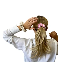 Women's Scrunchie Set - Pink Checkered