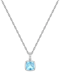 2-Pc. Set Garnet: (4-1/6 ct. t.w.) & Lab-Grown White Sapphire (1/20 Pendant Necklace Matching Small Hoop Earrings Gold-Plated Sterling