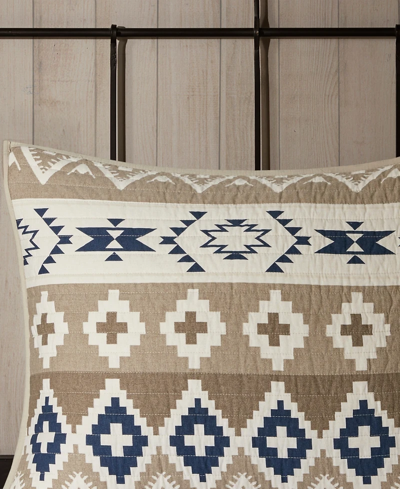 Woolrich Montana Printed Cotton Oversized 3 Piece Quilt Mini Set, King/California King