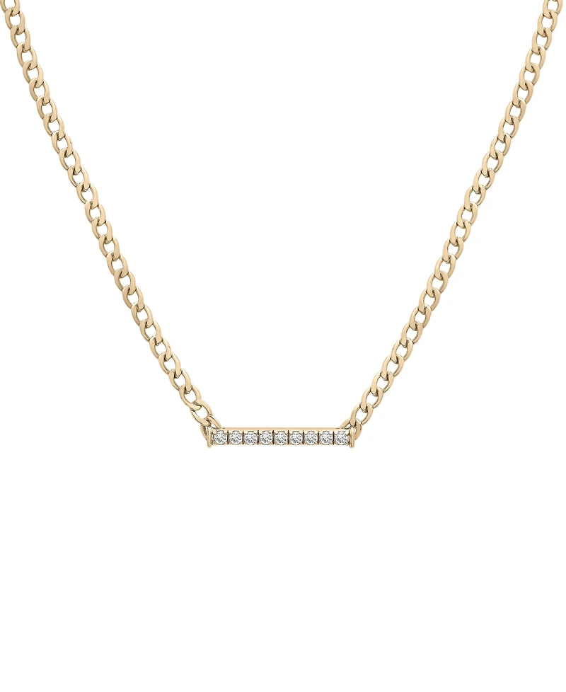 Audrey by Aurate Diamond Bar 18" Pendant Necklace (1/6 ct. t.w.) in Gold Vermeil, Created for Macy's
