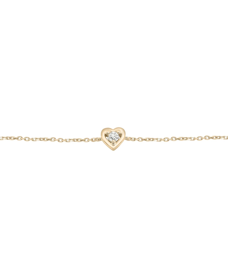 Audrey by Aurate Diamond Heart Link Bracelet (1/10 ct. t.w.) in Gold Vermeil, Created for Macy's