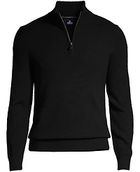 Lands' End Men's Fine Gauge Cashmere Quarter Zip