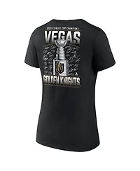 Women's Fanatics Black Vegas Golden Knights 2023 Stanley Cup Champions Signature Roster V-Neck T-shirt