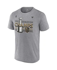 Men's Fanatics Heather Gray Vegas Golden Knights 2023 Stanley Cup Champions Locker Room Performance T-shirt