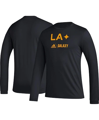 Men's adidas Black La Galaxy Icon Long Sleeve T-shirt