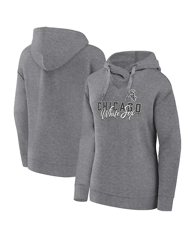 Women's Fanatics Heather Gray Chicago White Sox Script Favorite Pullover Hoodie