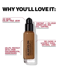 Smashbox Always On Skin-Balancing Foundation, 1 oz.