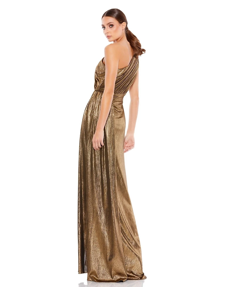 Mac Duggal Women's One Shoulder Draped Gown