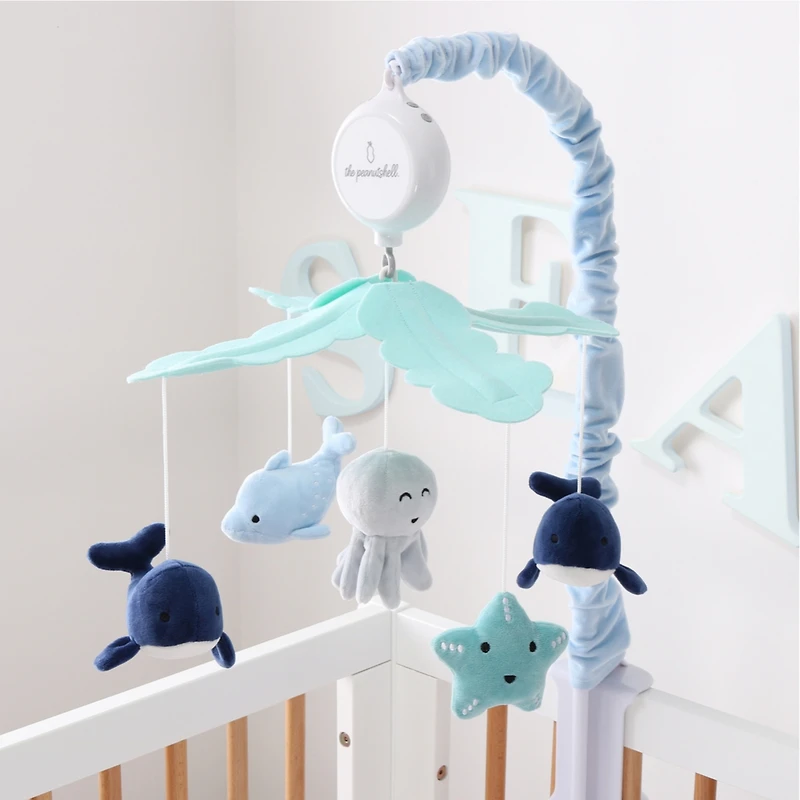 The Peanutshell Sealife Baby Musical Crib Mobile, 12 Lullabies