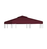 vidaXL 2-Tier Gazebo Top Cover 1 oz/ft² 9.8'x9.8' Bordeaux
