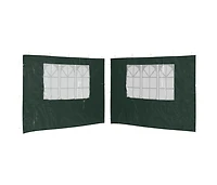 vidaXL Party Tent Sidewall 2 pcs with Window Pe Green