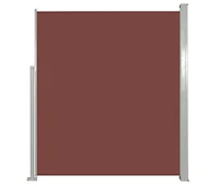 vidaXL Patio Retractable Side Awning 63"x118" Brown