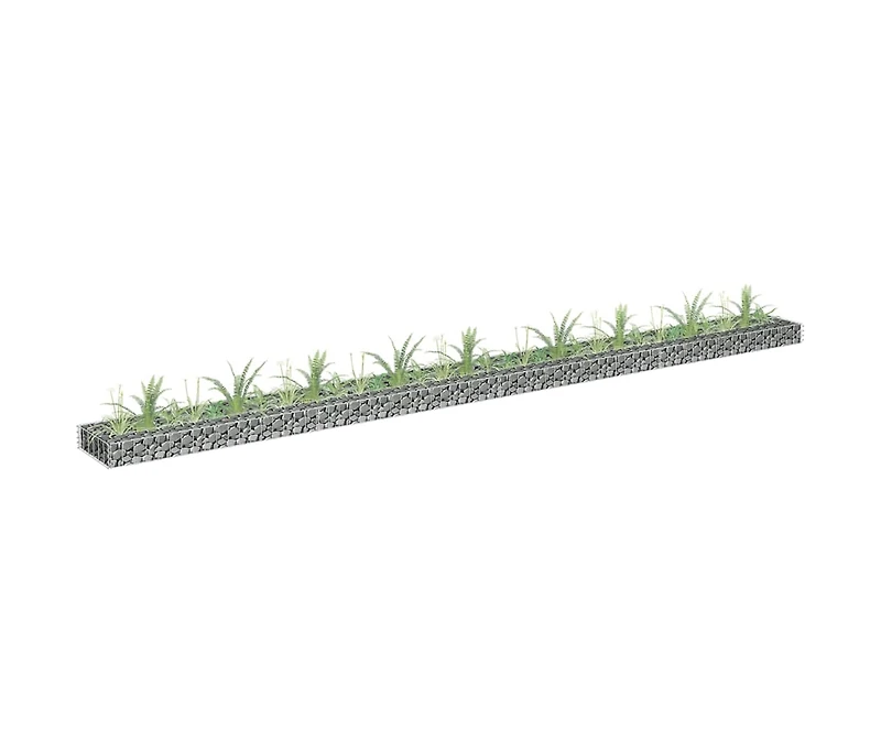 Gabion Raised Bed Galvanized Steel 141.7"x11.8"x3.9"