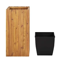 Garden Raised Bed 17.1"x17.1"x35.4" Solid Acacia Wood