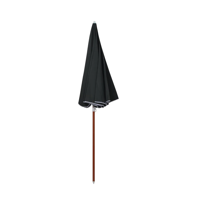 Garden Parasol with Steel Pole 94.5" Anthracite