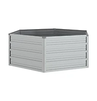 Garden Raised Bed 50.8"x17.7" Galvanized Steel Silver