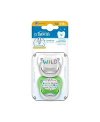 Dr. Browns Baby Dr. Brown's PreVent Wild Pacifiers, 6-18m, 2 Pack, Neutral