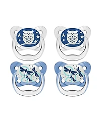 Dr. Browns PreVent Orthodontic Baby Pacifier, 0-6m, 4-Pack, Glow in the Dark, Blue