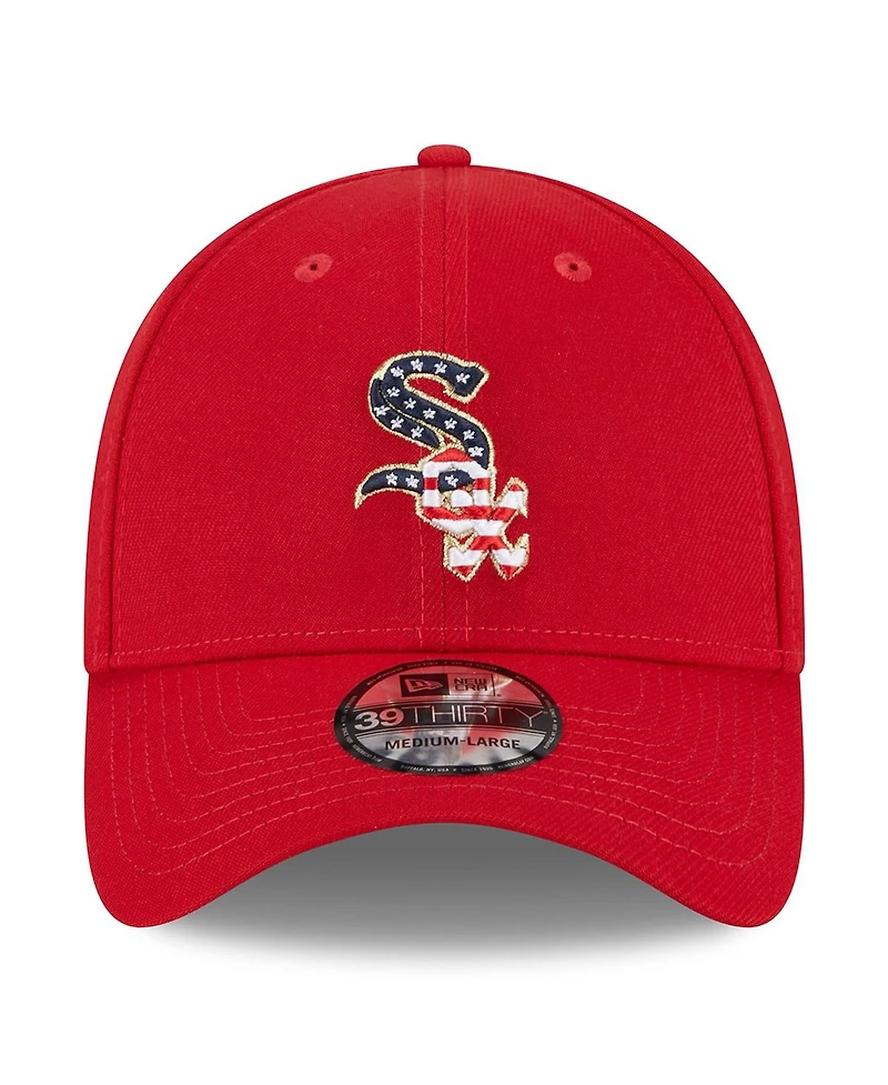 Men's New Era Red Chicago White Sox 2023 Fourth of July 39THIRTY Flex Fit Hat