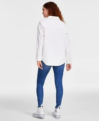 Ultra Flirt Juniors Corduroy Shacket Crave Fame Bodysuit Celebrity Pink Skinny Jeans