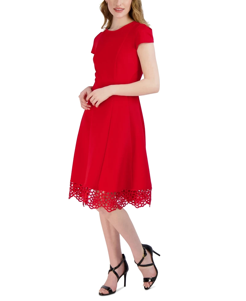 Donna Ricco Women's Round-Neck Sleeveless Fit & Flare Dress