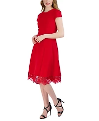 Donna Ricco Women's Round-Neck Sleeveless Fit & Flare Dress