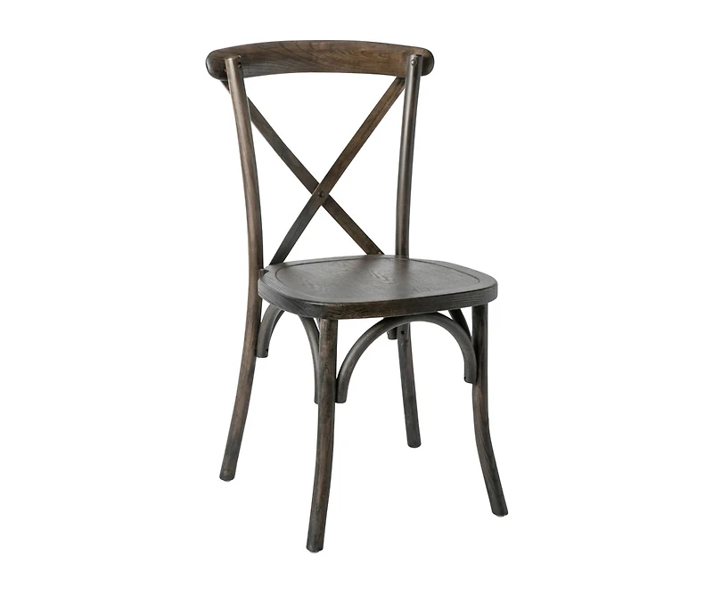 Merrick Lane Davisburg Stackable Wooden Cross Back Bistro Dining Chair