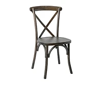 Merrick Lane Davisburg Stackable Wooden Cross Back Bistro Dining Chair