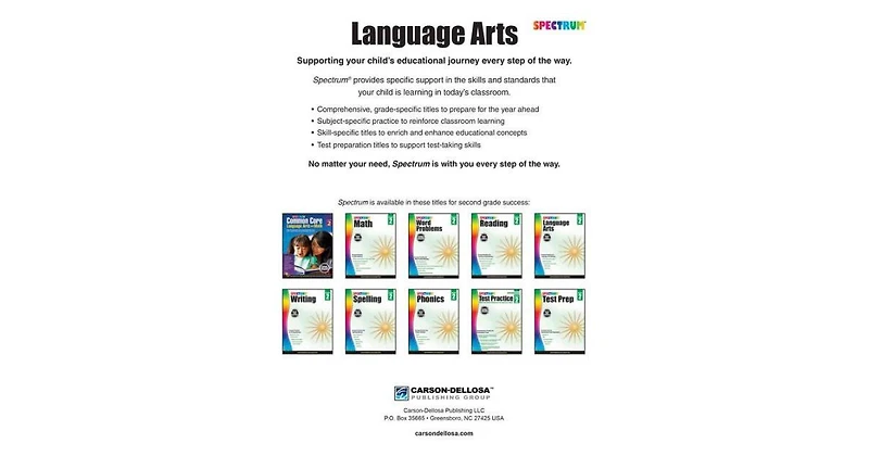 Spectrum Language Arts, Grade 2 by Spectrum Compiler