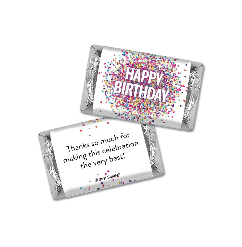 Just Candy Birthday Candy Party Favors Hershey's Miniatures and Kisses by Just Candy, 128 Pieces