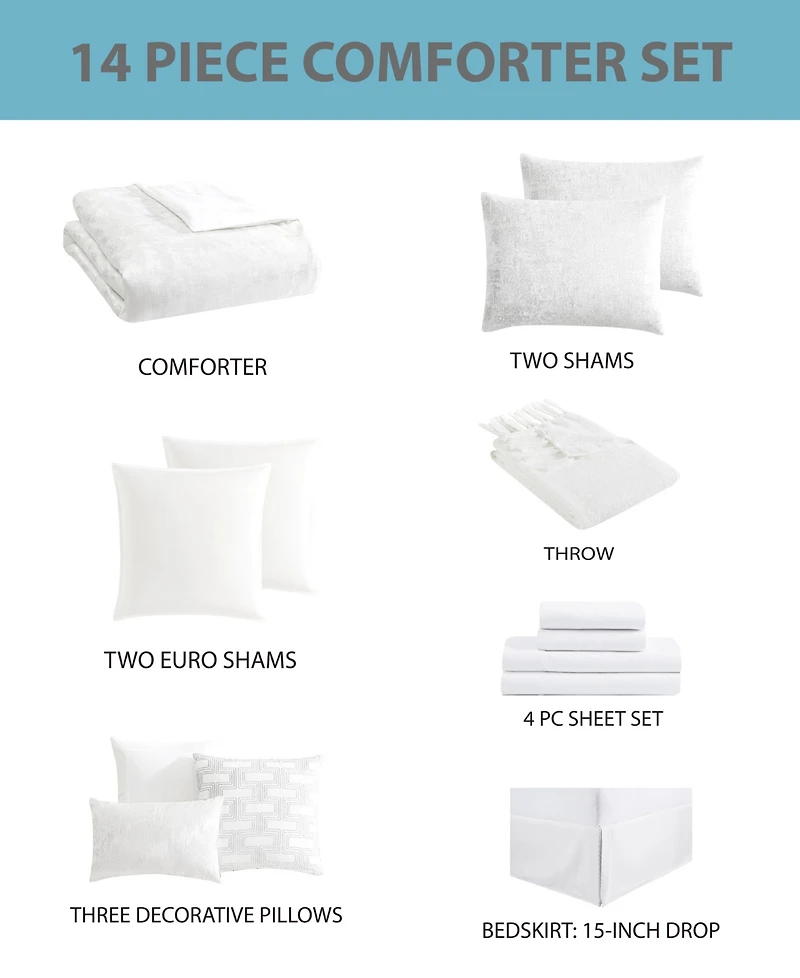 Hallmart Collectibles Freta 14-Pc. Comforter Set, Queen, Exclusively at Macy's