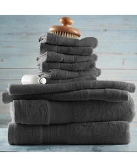 Luxury Soft 10-Piece Towel Set – 600 Gsm 100% Combed Cotton | 2 Bath Towels, Hand Towels & 6 Washcloths