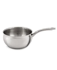 BergHOFF Belly 18/10 Stainless Steel 3.2 Quart Sauce Pan with Glass Lid