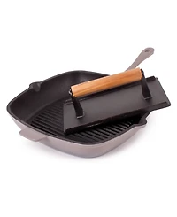 BergHOFF Neo 2pc Cast Iron 11" Grill Pan with Steak Press