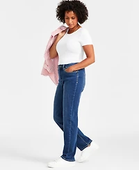 Style & Co Women's Curvy Straight-Leg High Rise Jeans, Created for Macy's